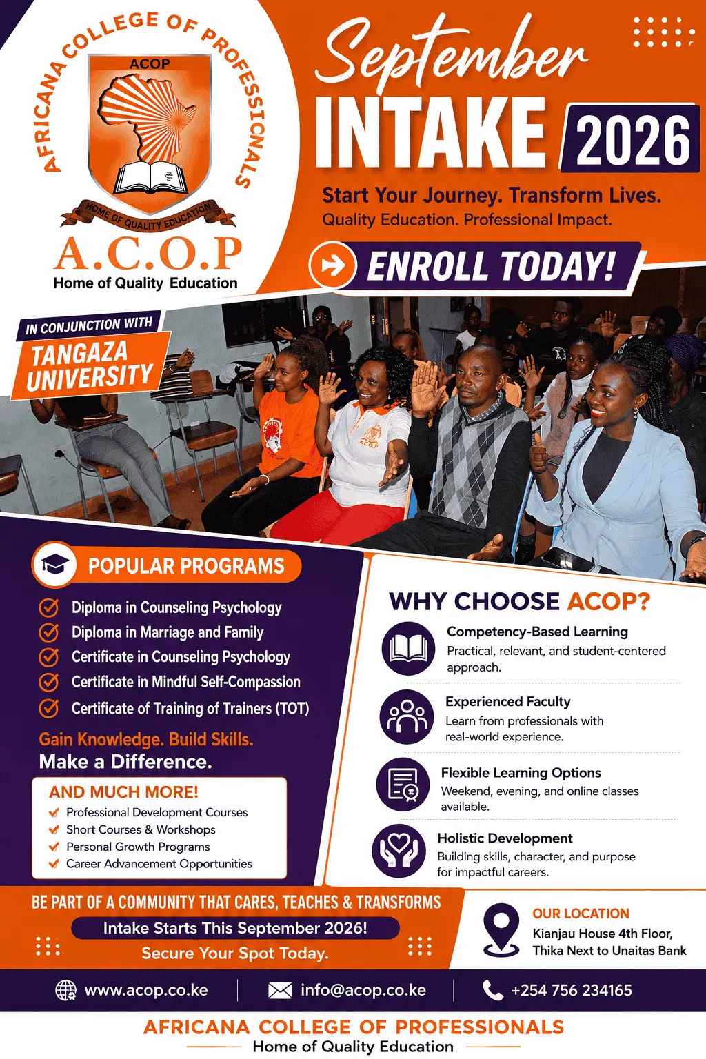 September 2026 Intake - Africana College of Professionals